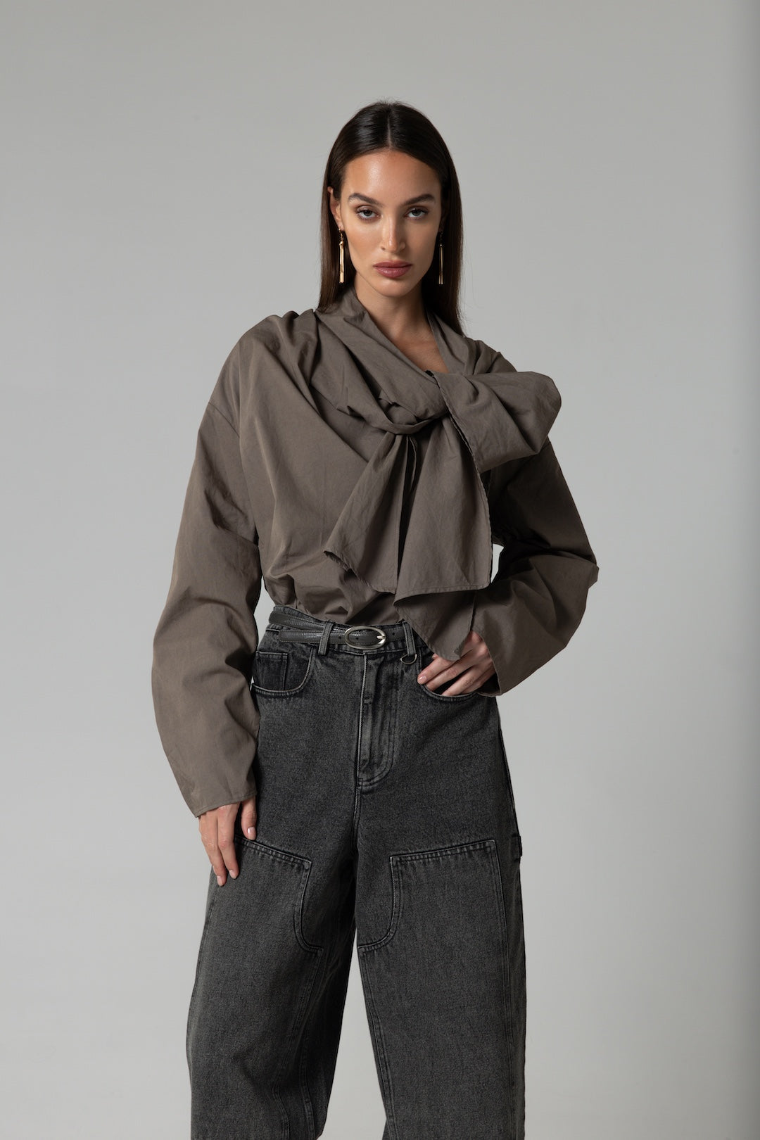 Anthracite blouse MARCEL