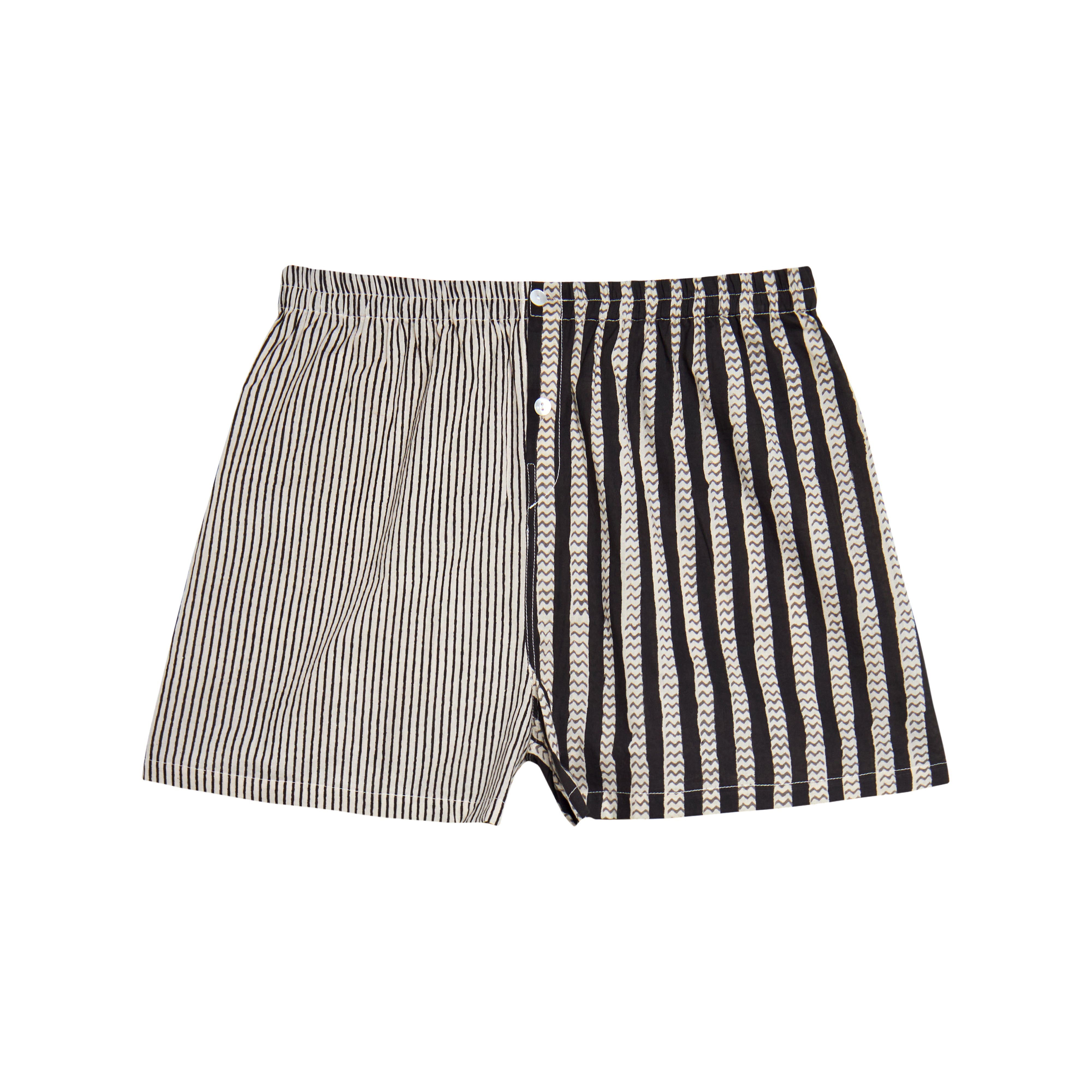 Shiva Black Striped Shorts 