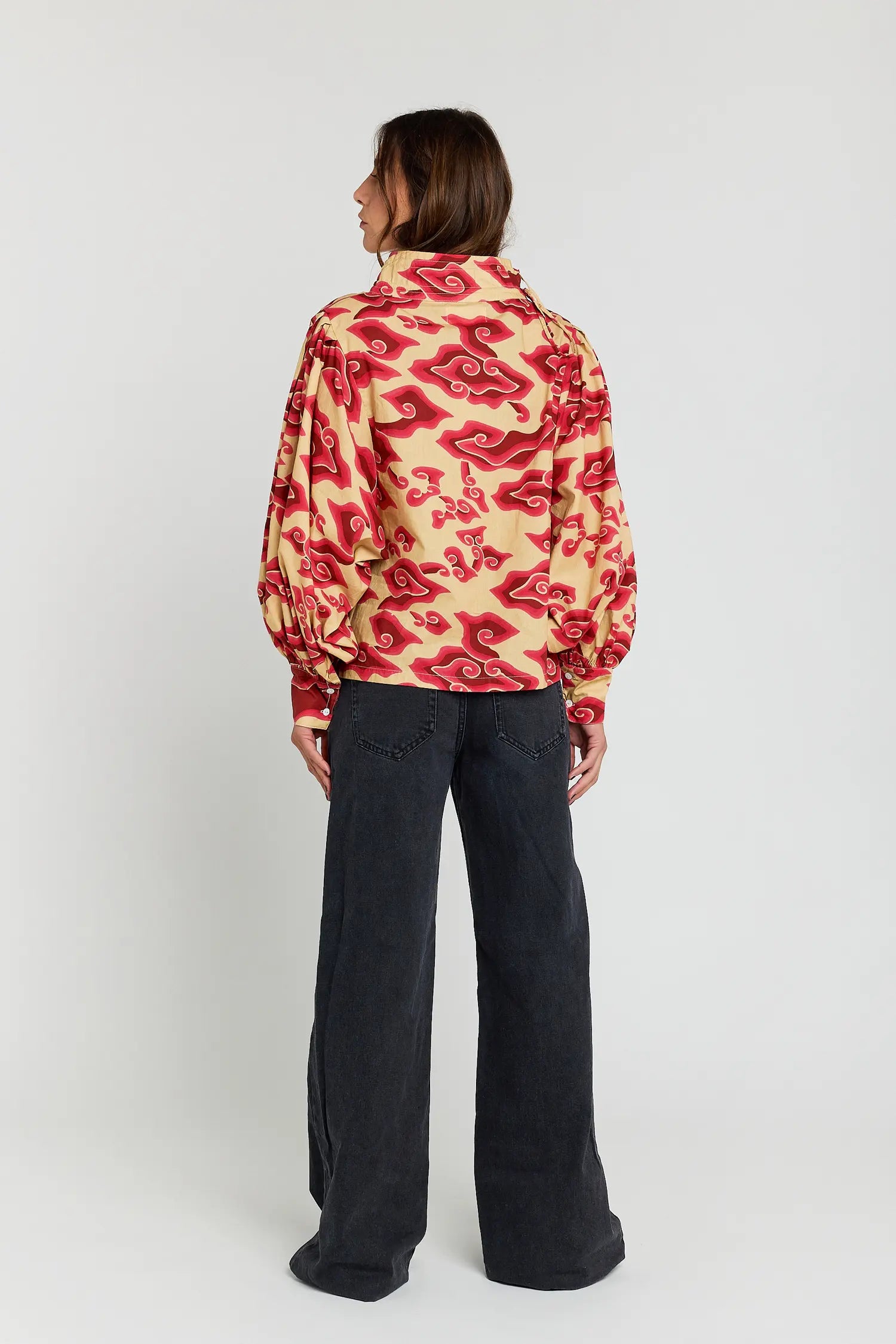 SELF red printed blouse