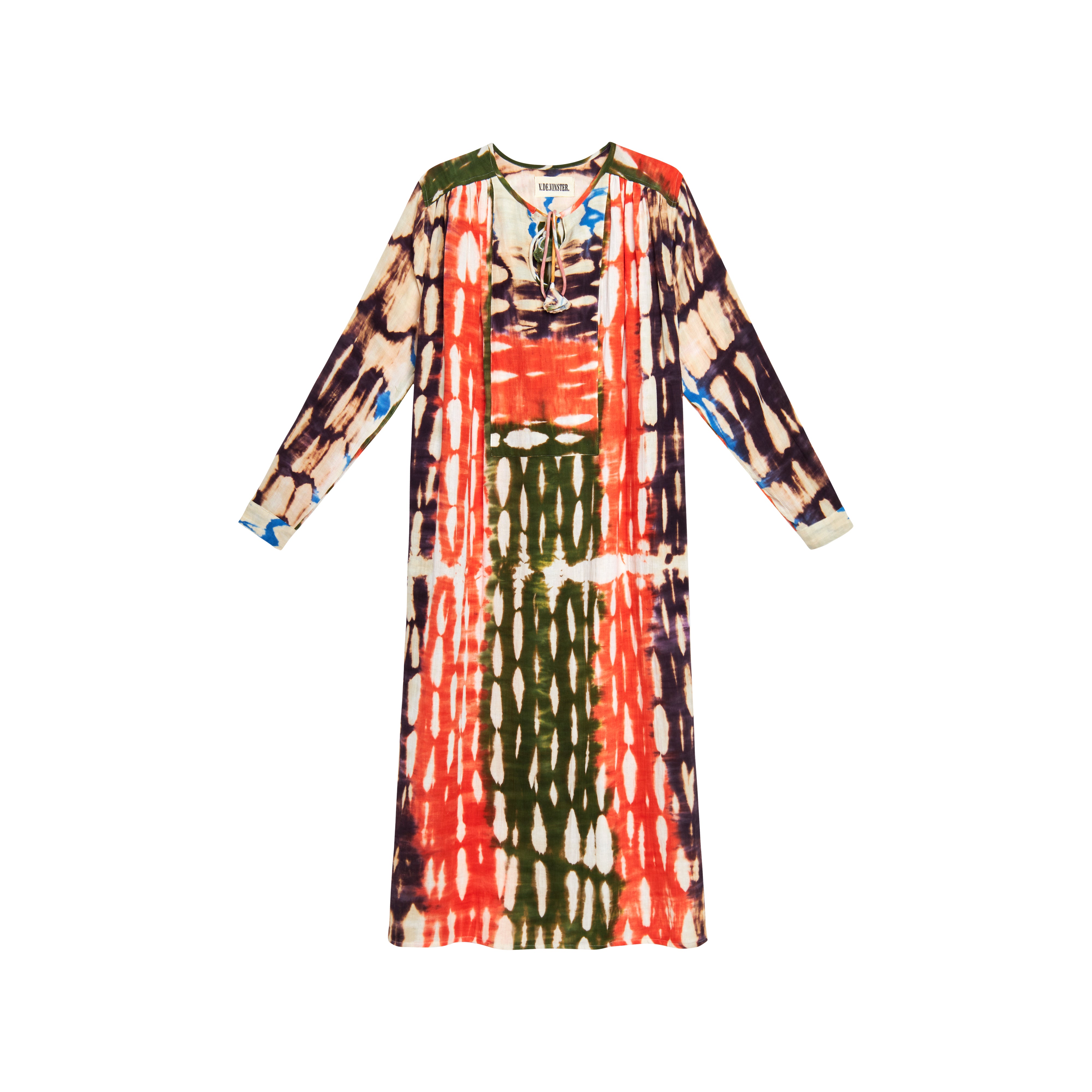 Orange Tie and Dye Long Dress