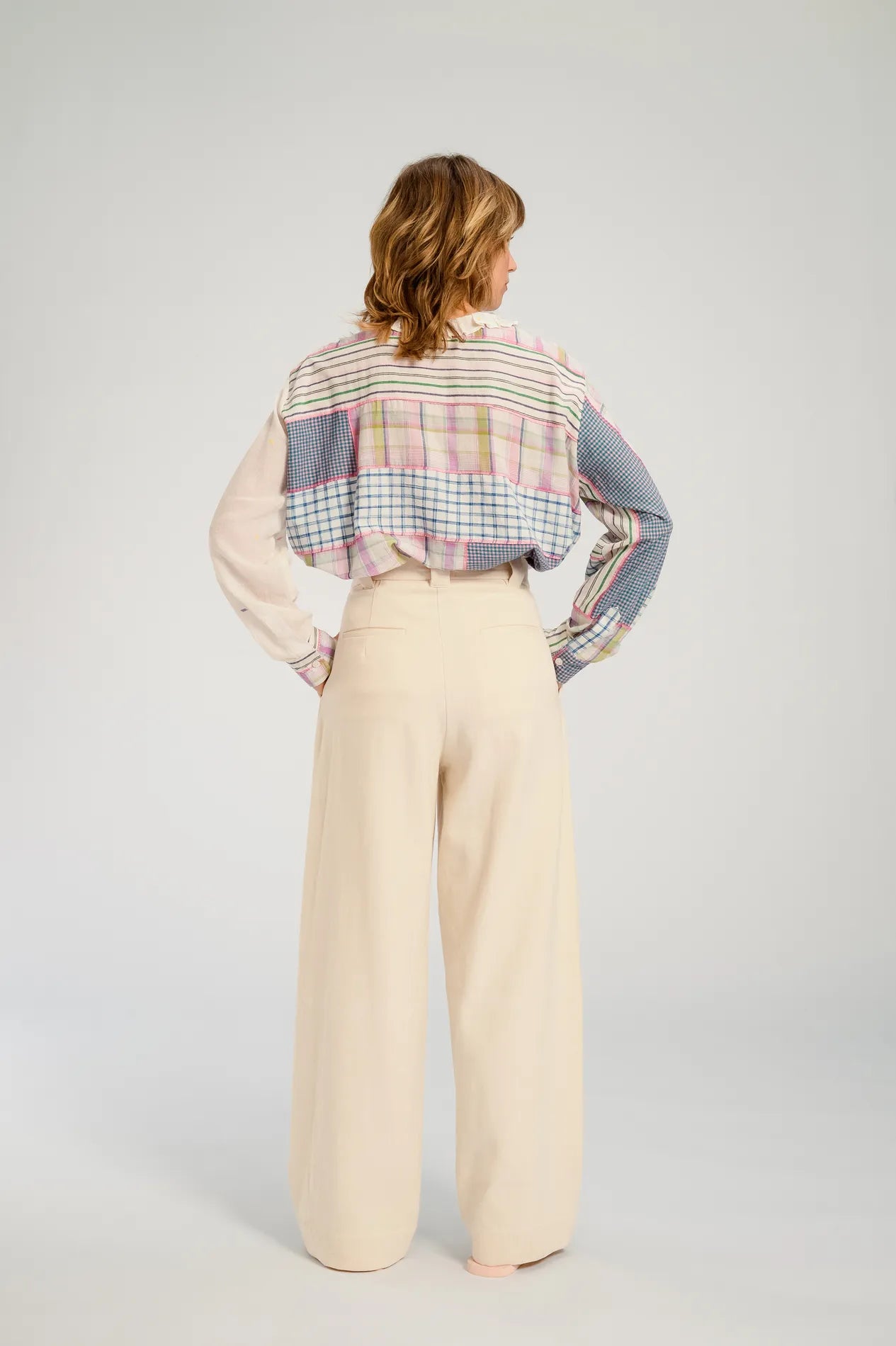 Blouse rose patchwork UDAIPUR
