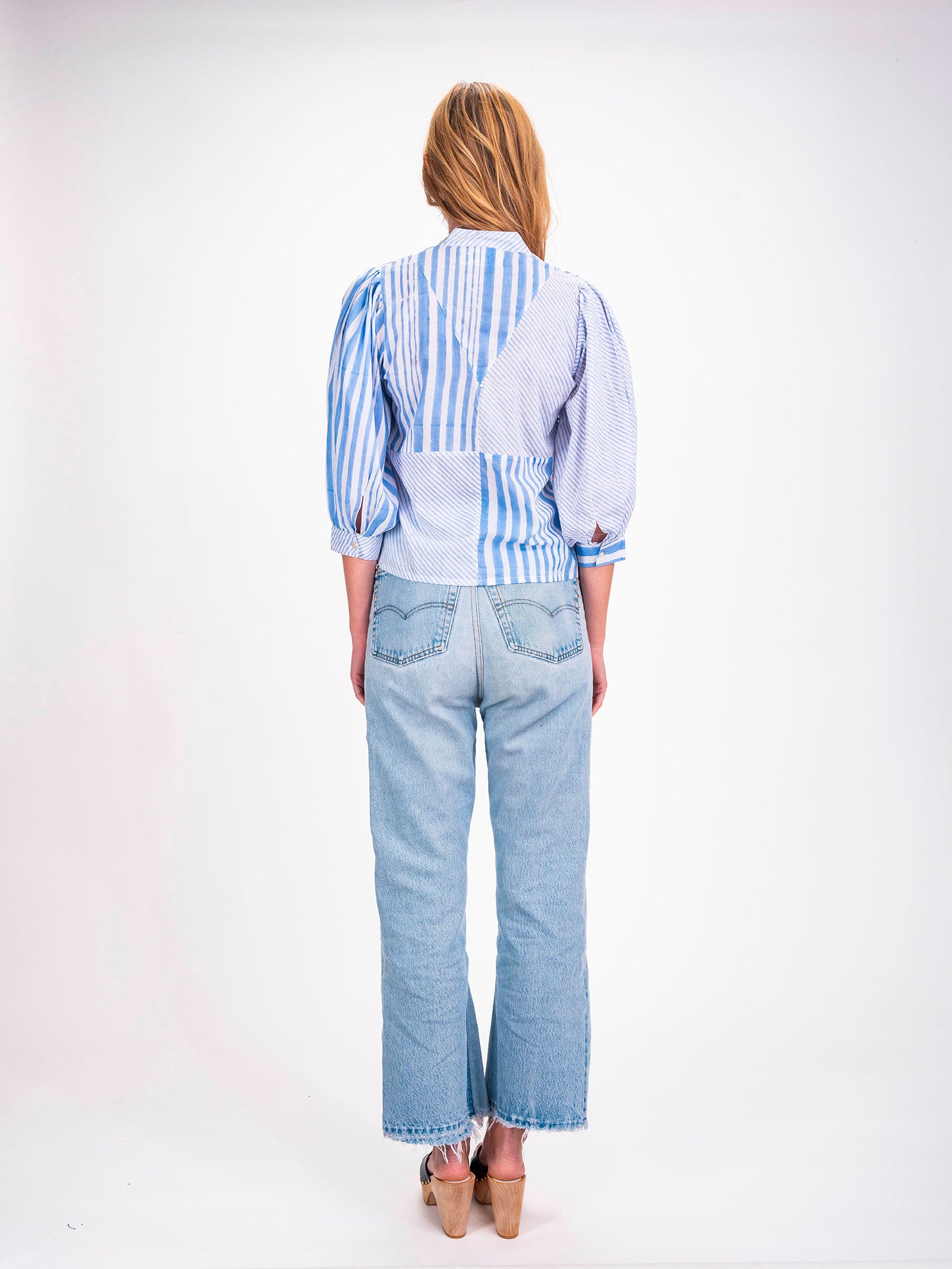 Shiva Blue Striped Shirt