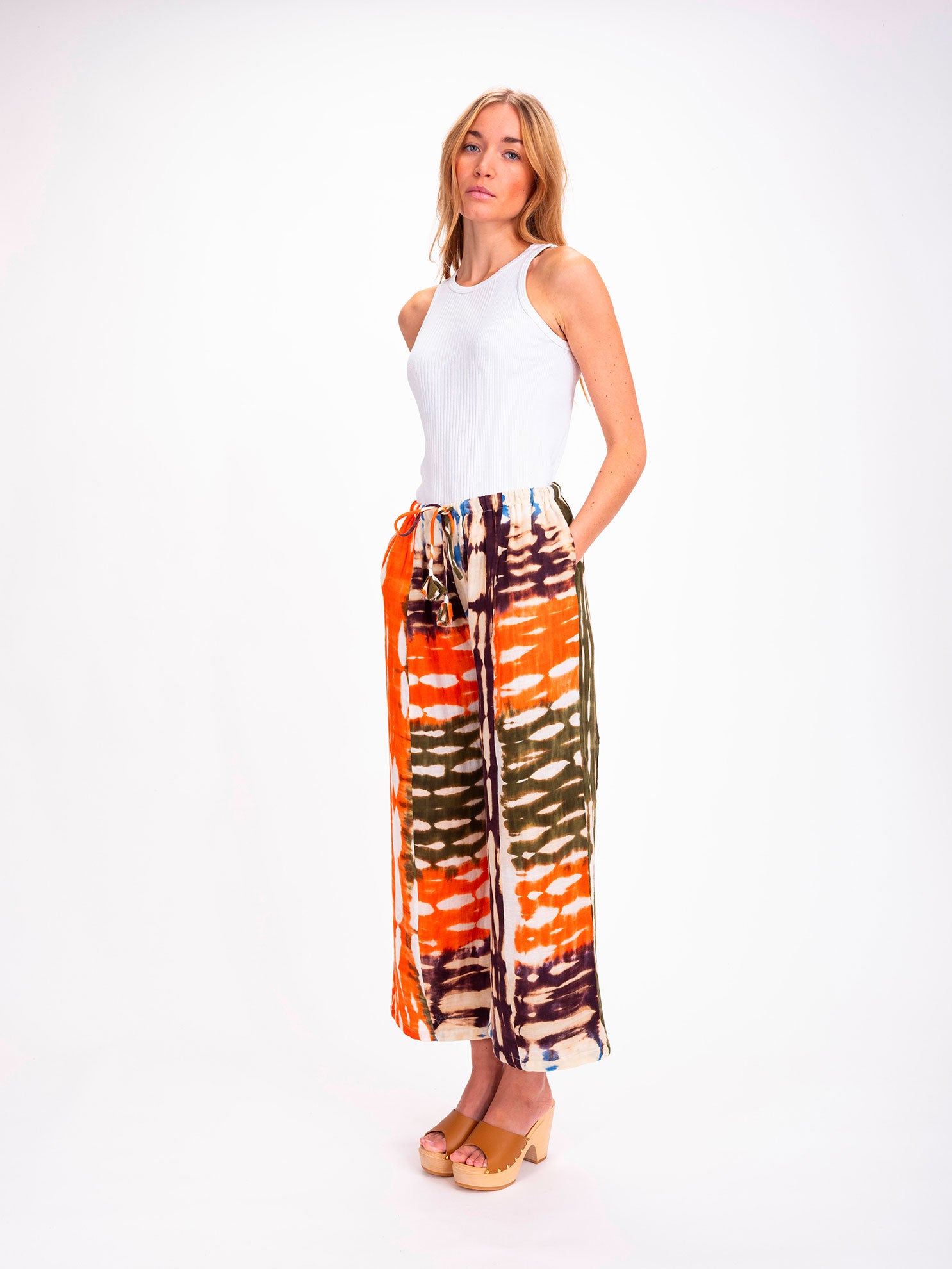Orange Tie and Dye Pants