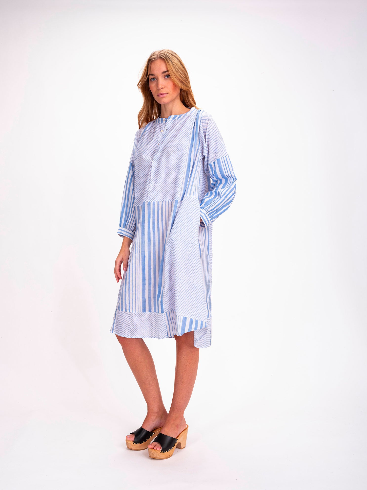 Shiva Blue Striped Dress