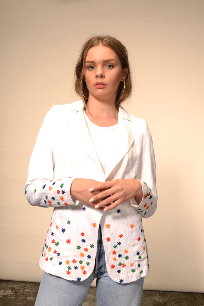 Veste tailleur brodée étoile Mata