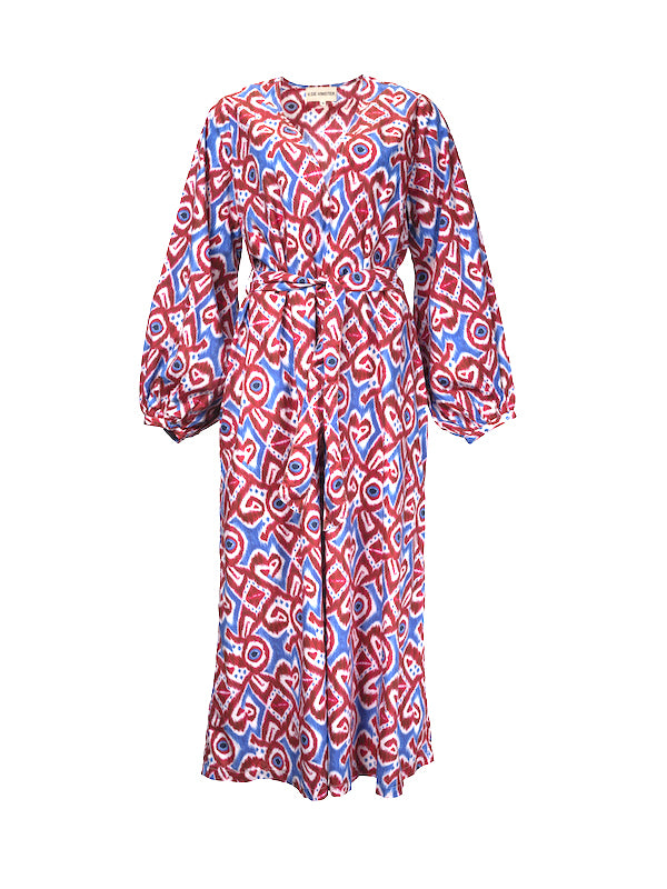Rakhe ikat print dress