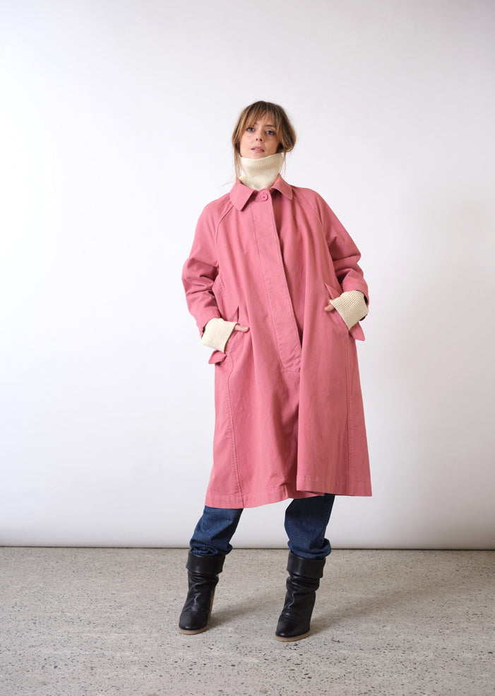 Blandine pink trench coat