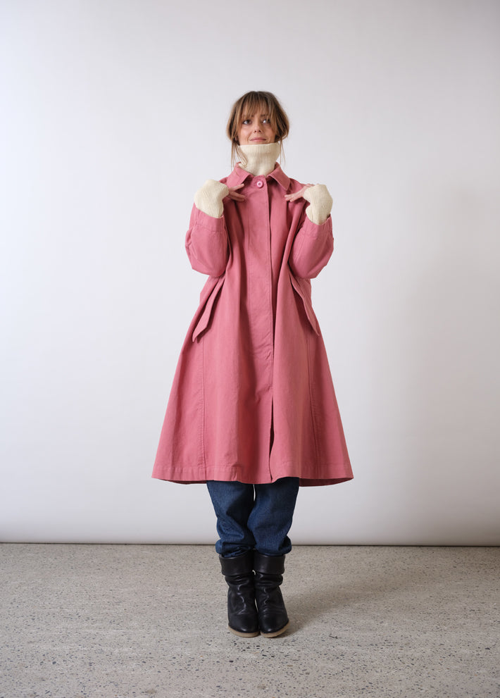 Blandine pink trench coat