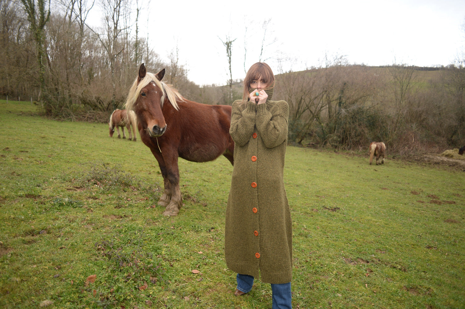 Mars khaki wool coat